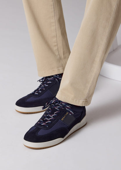 PAUL SMITH PS DOVER SUEDE & NYLON TRAINERS NAVY BLUE UK 9 RRP £195 BNIB