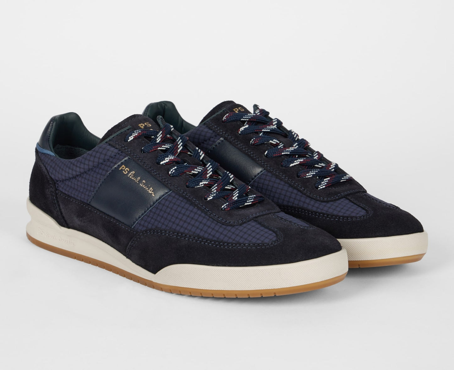 PAUL SMITH PS DOVER SUEDE & NYLON TRAINERS NAVY BLUE UK 9 RRP £195 BNIB