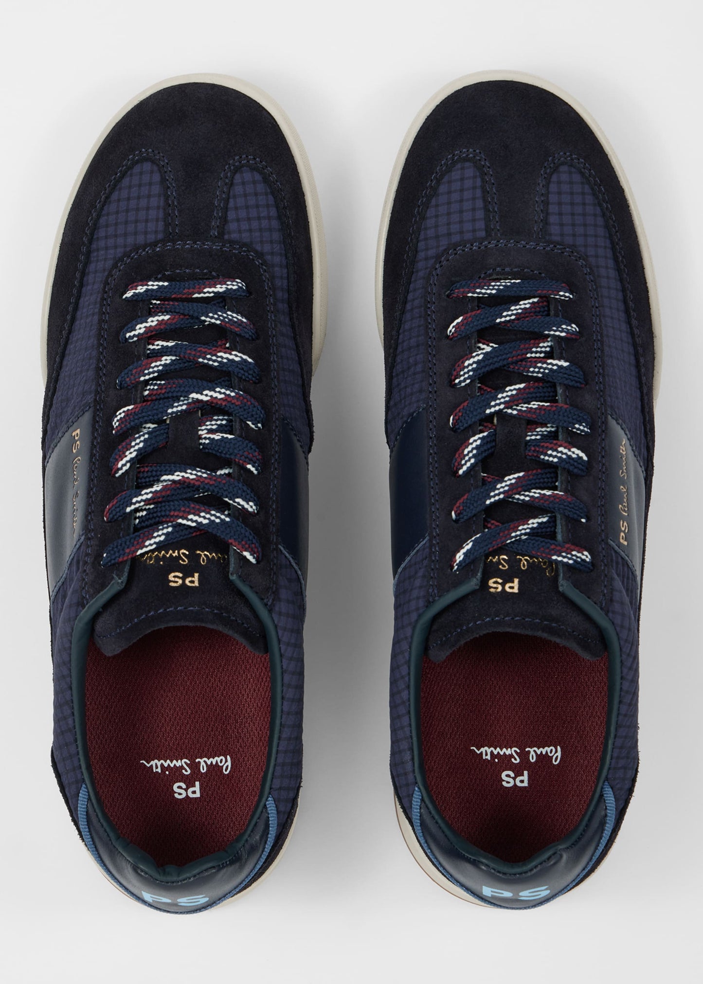 PAUL SMITH PS DOVER SUEDE & NYLON TRAINERS NAVY BLUE UK 9 RRP £195 BNIB