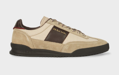 PAUL SMITH PS DOVER SUEDE & NYLON TRAINERS BEIGE & BROWN UK 9 RRP £195 BNIB