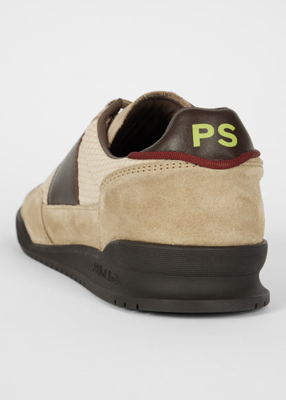 PAUL SMITH PS DOVER SUEDE & NYLON TRAINERS BEIGE & BROWN UK 9 RRP £195 BNIB
