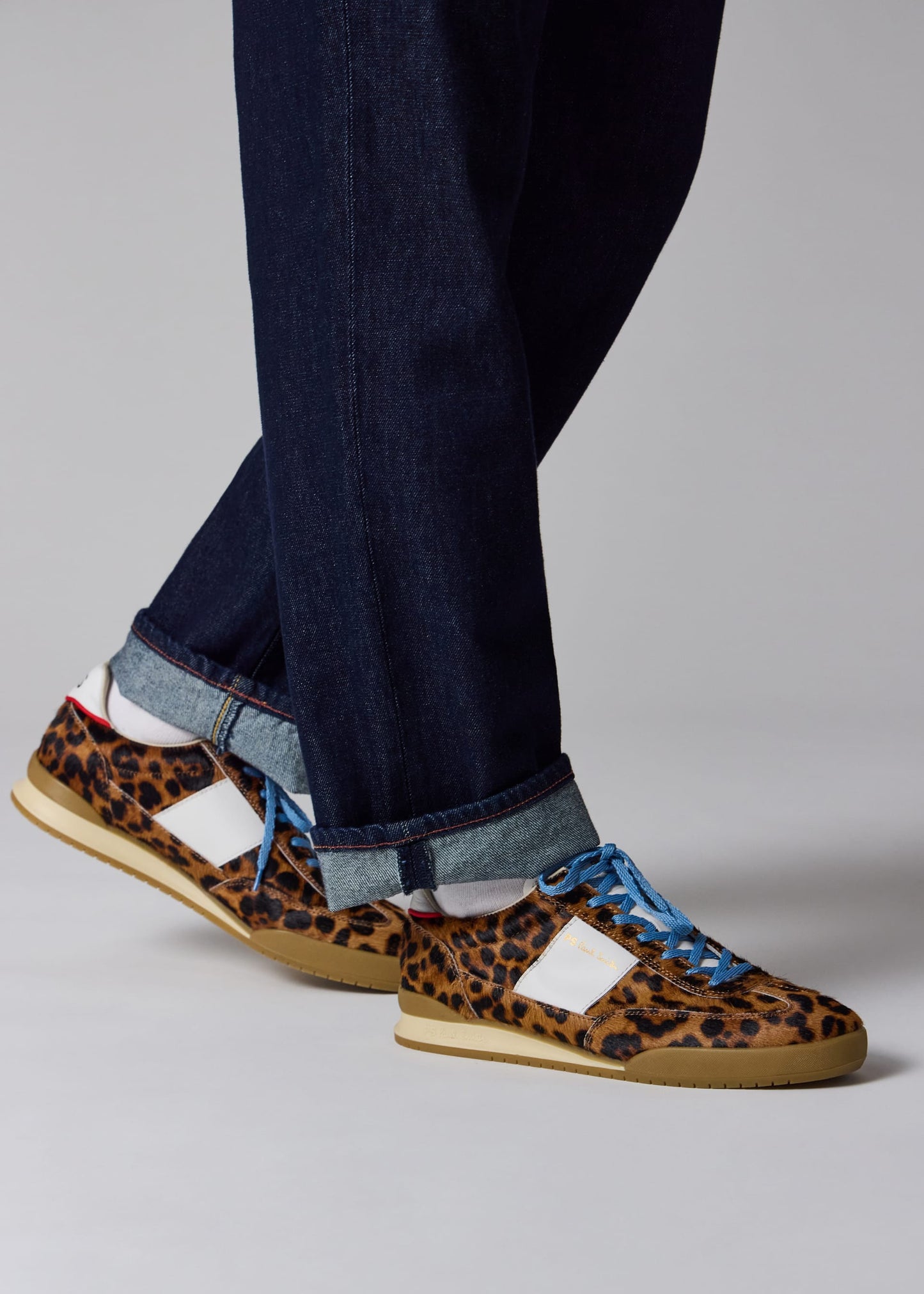 PAUL SMITH PS DOVER HAIRY LEOPARD PRINT TRAINERS UK 9 RRP £250 BNIB