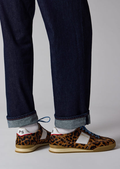 PAUL SMITH PS DOVER HAIRY LEOPARD PRINT TRAINERS UK 9 RRP £250 BNIB