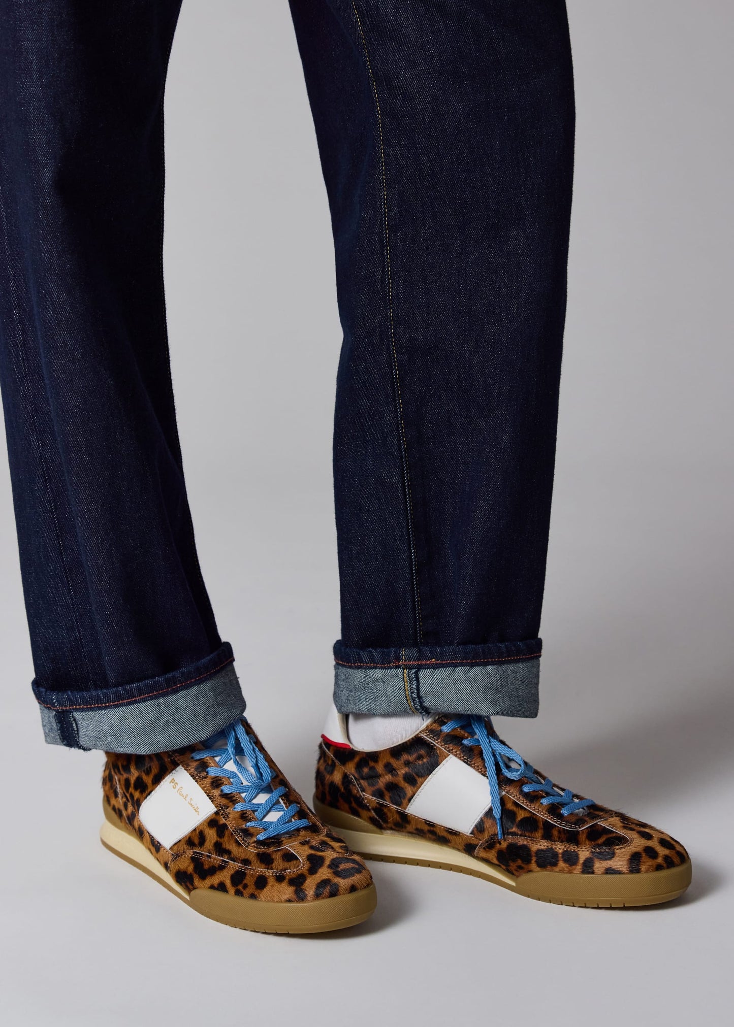 PAUL SMITH PS DOVER HAIRY LEOPARD PRINT TRAINERS UK 9 RRP £250 BNIB