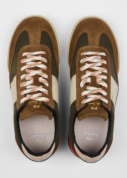 PAUL SMITH PS DOVER SUEDE & NYLON TRAINERS KHAKI BROWN UK 9 RRP £195 BNIB