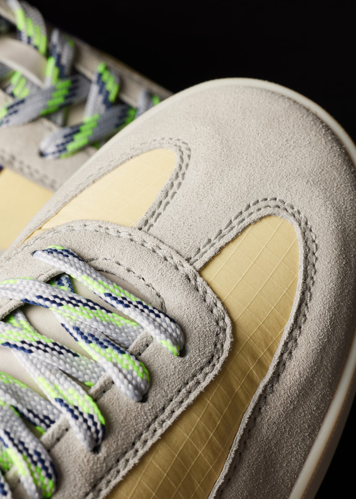 PAUL SMITH PS DOVER SUEDE & NYLON TRAINERS ACID YELLOW/BLUE UK 9 RRP £195 BNIB