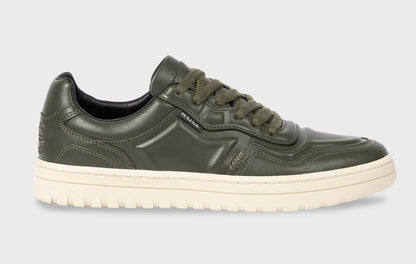 PAUL SMITH PS ELLIS LEATHER TRAINERS KHAKI GREEN RRP £200 BNIB
