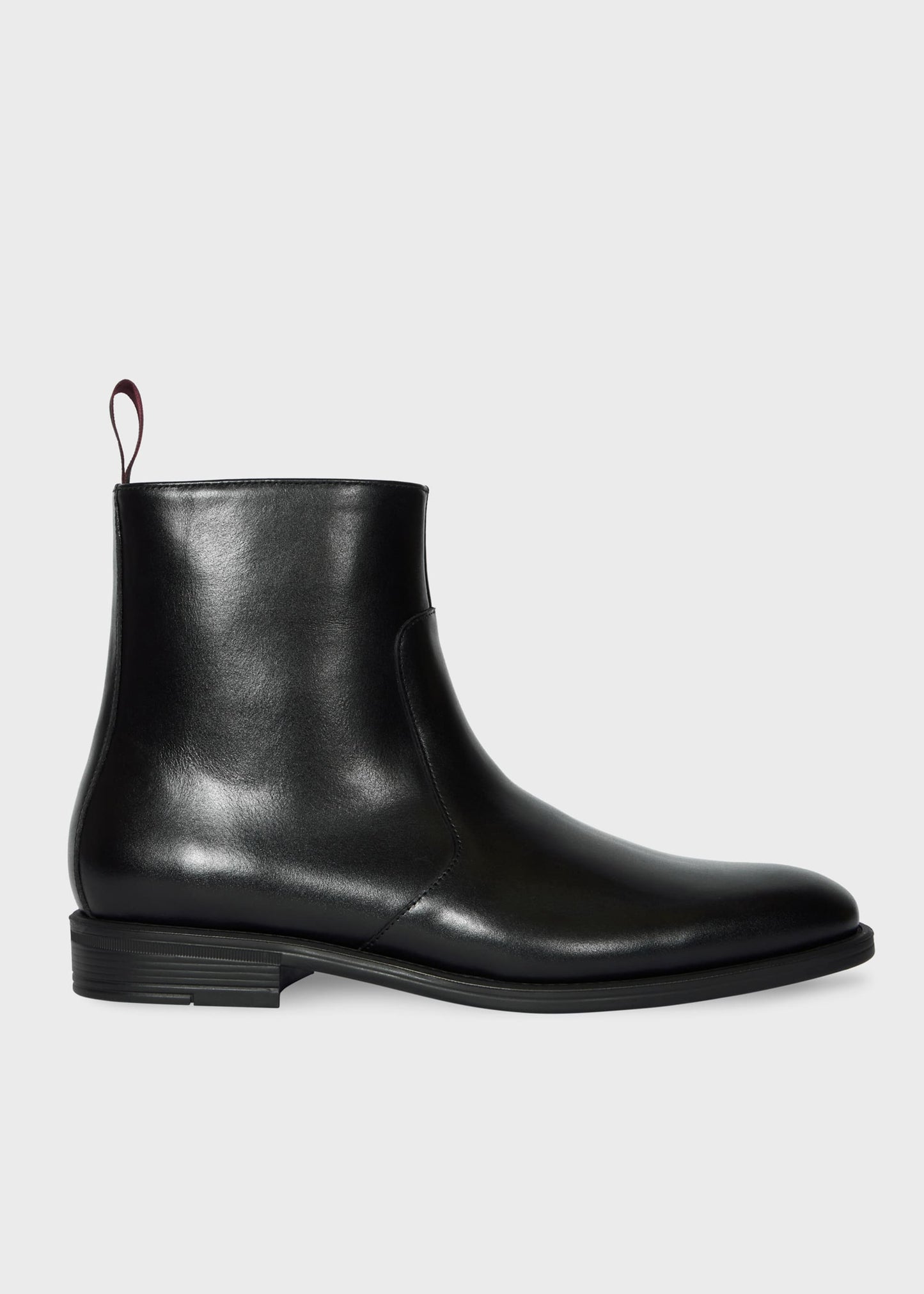 PAUL SMITH FINTRY ZIP UP LEATHER CHELSEA BOOTS BLACK UK 9 RRP £260 BNIB
