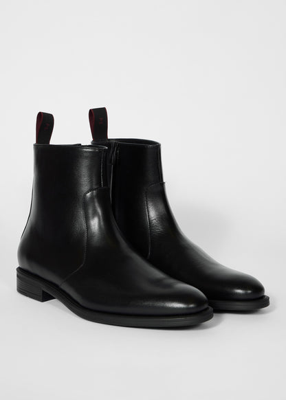 PAUL SMITH FINTRY ZIP UP LEATHER CHELSEA BOOTS BLACK UK 9 RRP £260 BNIB