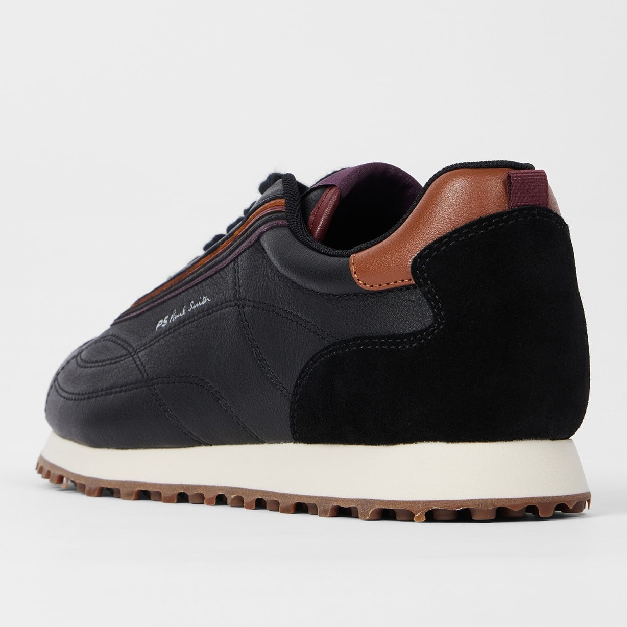 PAUL SMITH PS HASKELL LEATHER TRAINERS BLACK UK 9 RRP £225 BNIB