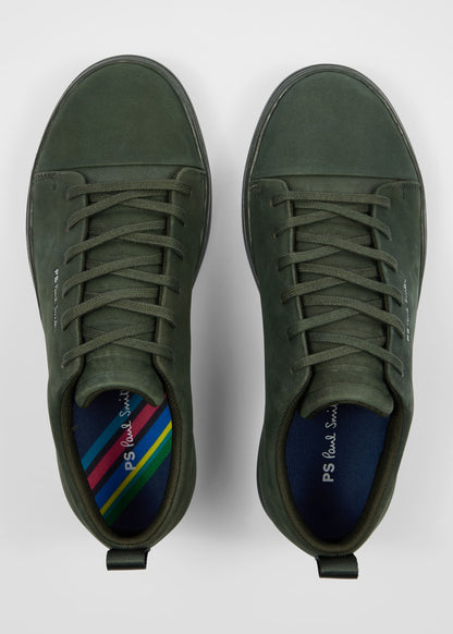 PAUL SMITH PS LEE NUBUCK LEATHER TRAINERS DARK GREEN RRP £195 BNIB