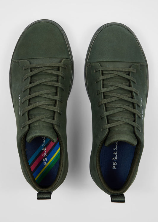 PAUL SMITH PS LEE NUBUCK LEATHER TRAINERS DARK GREEN RRP £195 BNIB