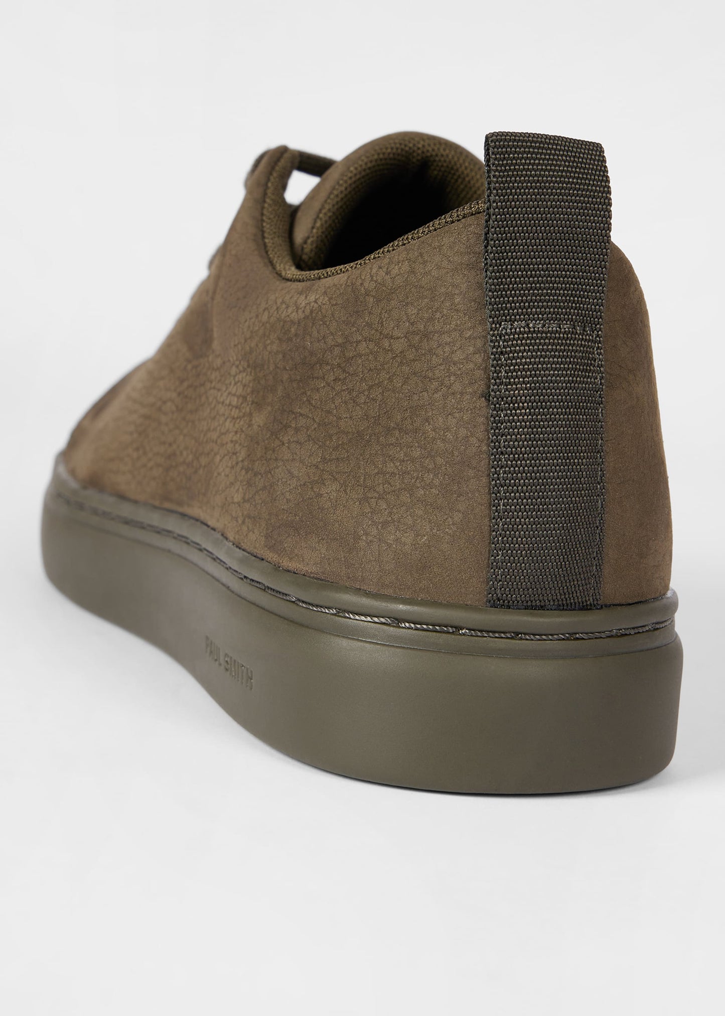 PAUL SMITH PS LEE NUBUCK LEATHER TRAINERS KHAKI GREEN UK 8 RRP £195 BNIB