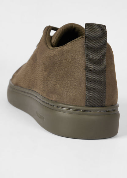 PAUL SMITH PS LEE NUBUCK LEATHER TRAINERS KHAKI GREEN UK 8 RRP £195 BNIB