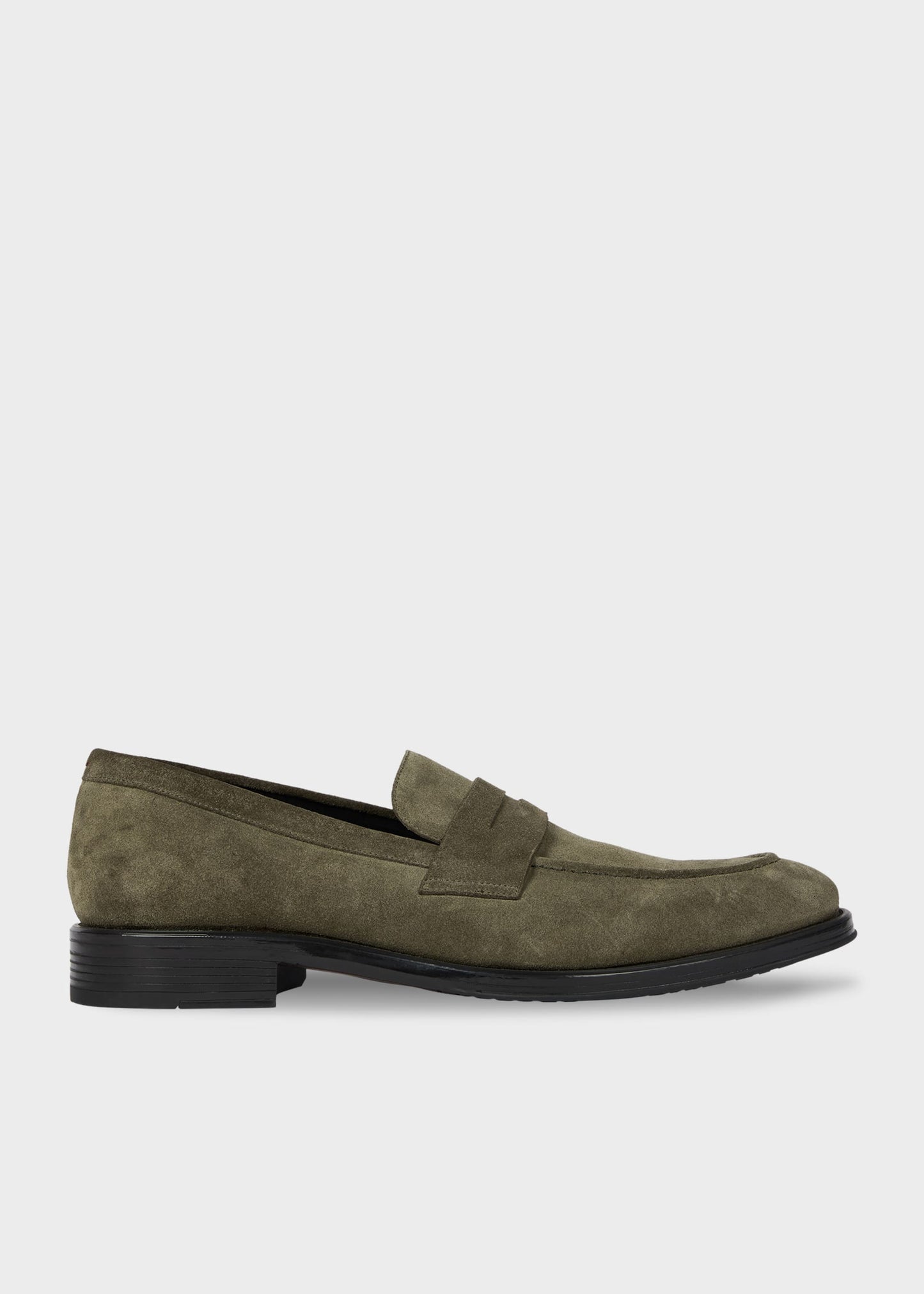 PAUL SMITH PS PIERCE SUEDE LEATHER LOAFERS SHOES KHAKI GREEN UK 8 RRP £195 BNIB