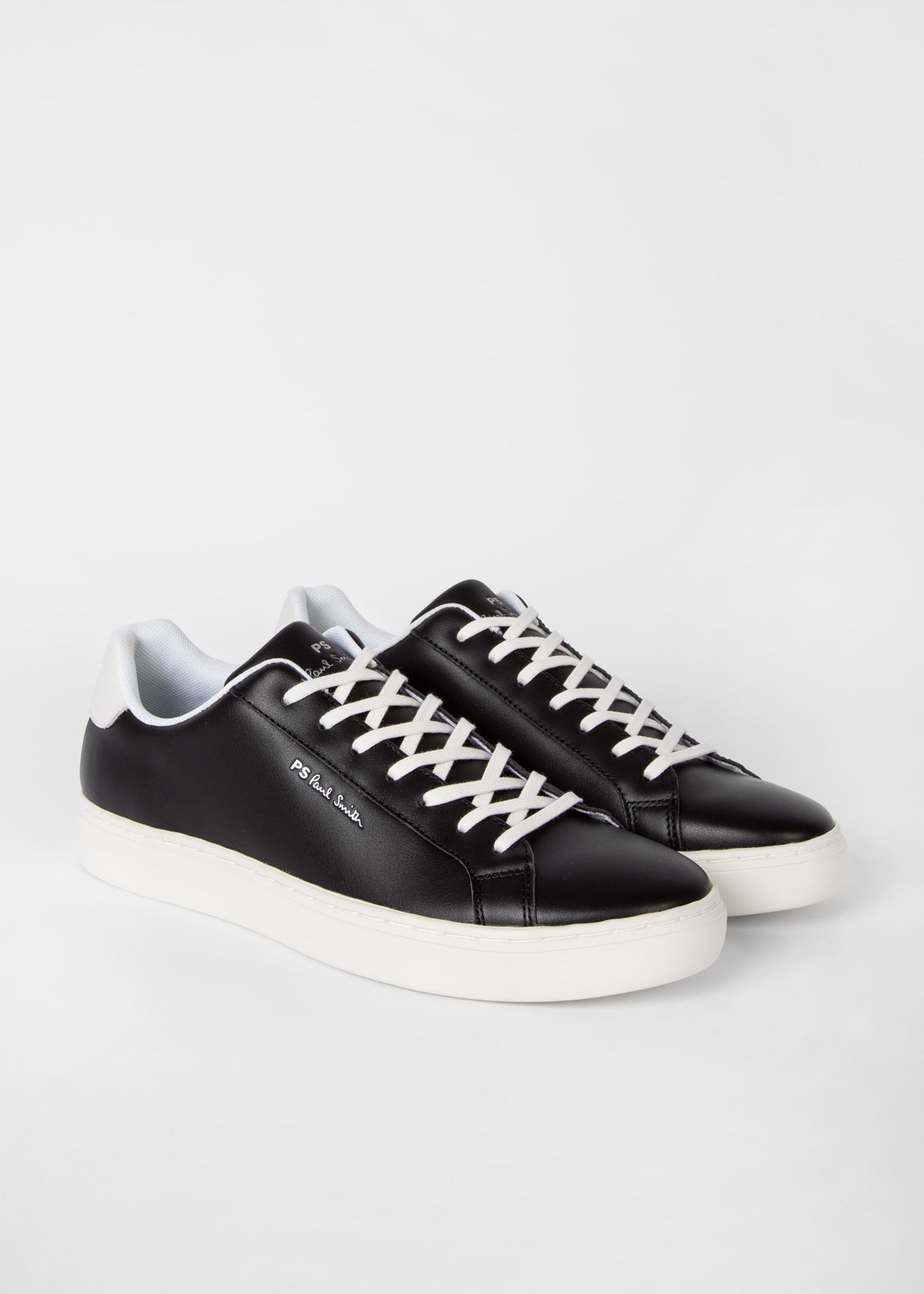PAUL SMITH PS REX LEATHER LOW TOP TRAINERS BLACK RRP £195 BNIB