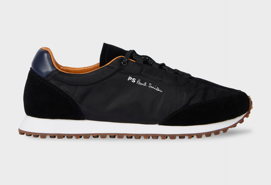PAUL SMITH PS SENSO POLYESTER & LEATHER TRAINERS BLACK RRP £175 BNIB