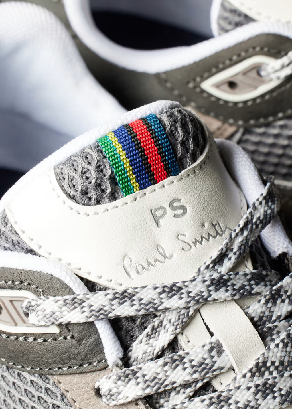 PAUL SMITH PS SHANE NUBUCK LEATHER & MESH TRAINERS GREY RRP £225 BNIB