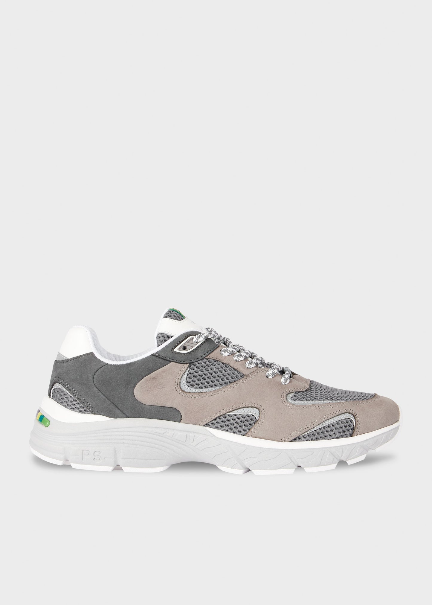 PAUL SMITH PS SHANE NUBUCK LEATHER & MESH TRAINERS GREY RRP £225 BNIB