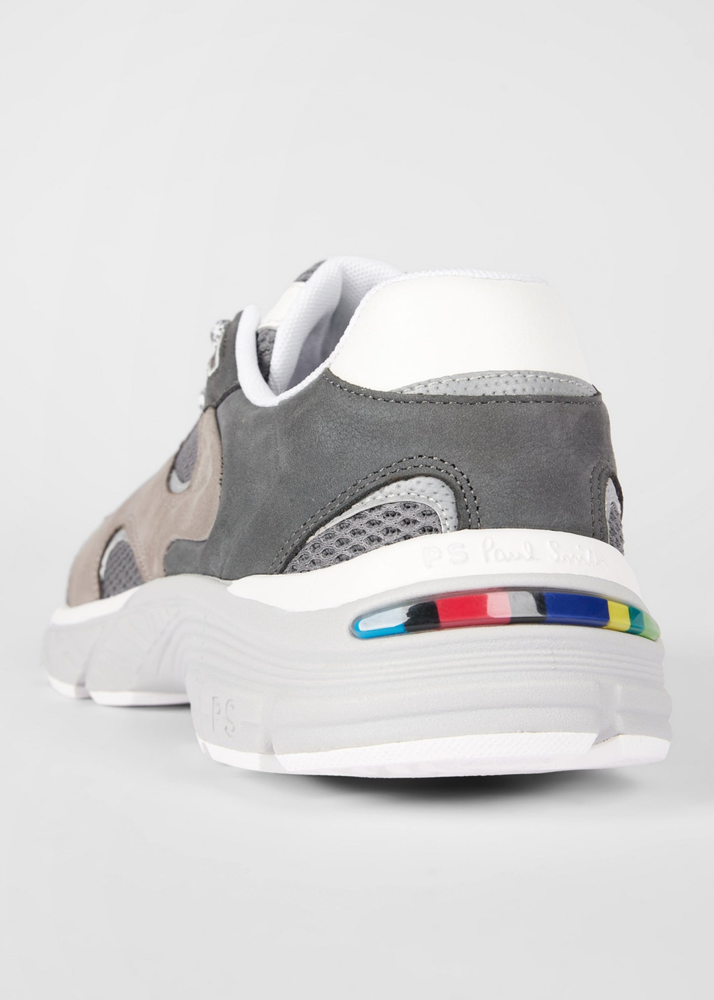 PAUL SMITH PS SHANE NUBUCK LEATHER & MESH TRAINERS GREY RRP £225 BNIB