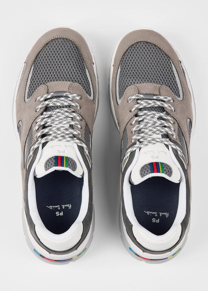 PAUL SMITH PS SHANE NUBUCK LEATHER & MESH TRAINERS GREY RRP £225 BNIB