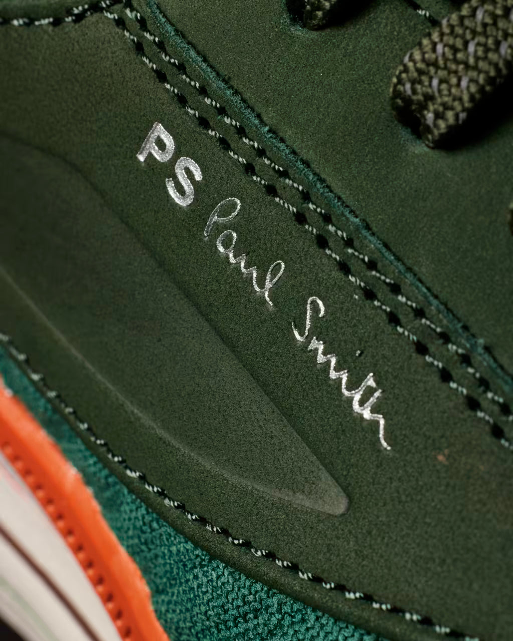 PAUL SMITH PS VOLT MIXED MEDIA TRAINERS KHAKI GREEN UK 8 RRP £195 BNIB