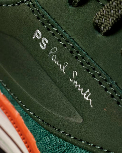 PAUL SMITH PS VOLT MIXED MEDIA TRAINERS KHAKI GREEN UK 8 RRP £195 BNIB