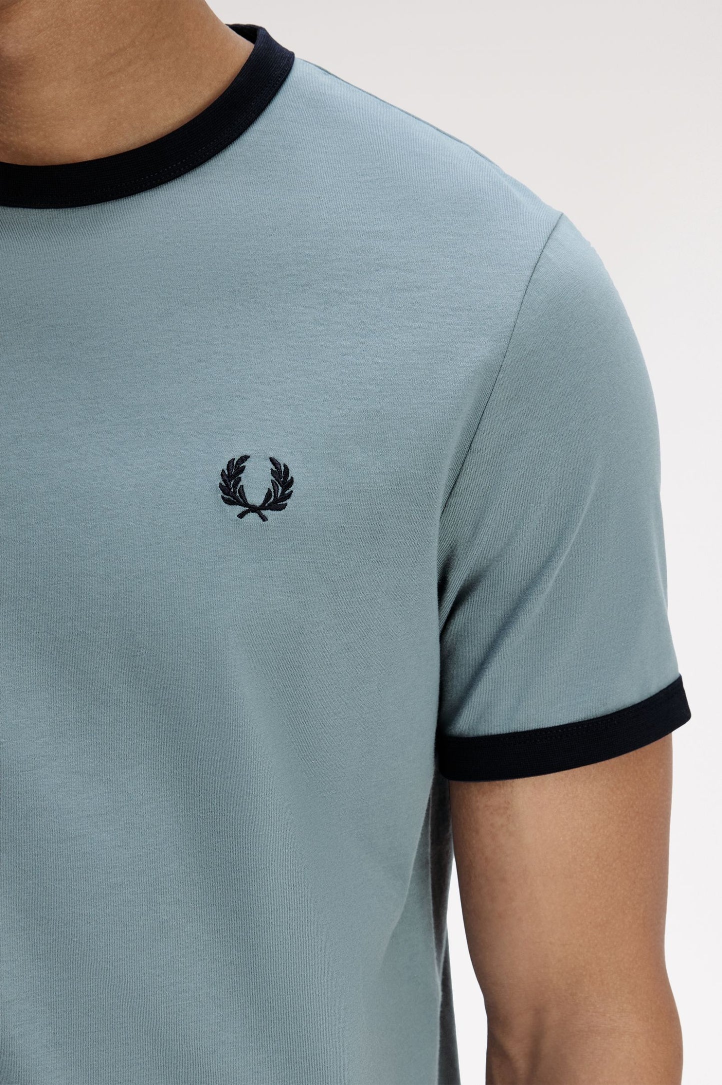 FRED PERRY RINGER COTTON T-SHIRT STOCKPORT BLUE 2XL RRP £50 BNWT
