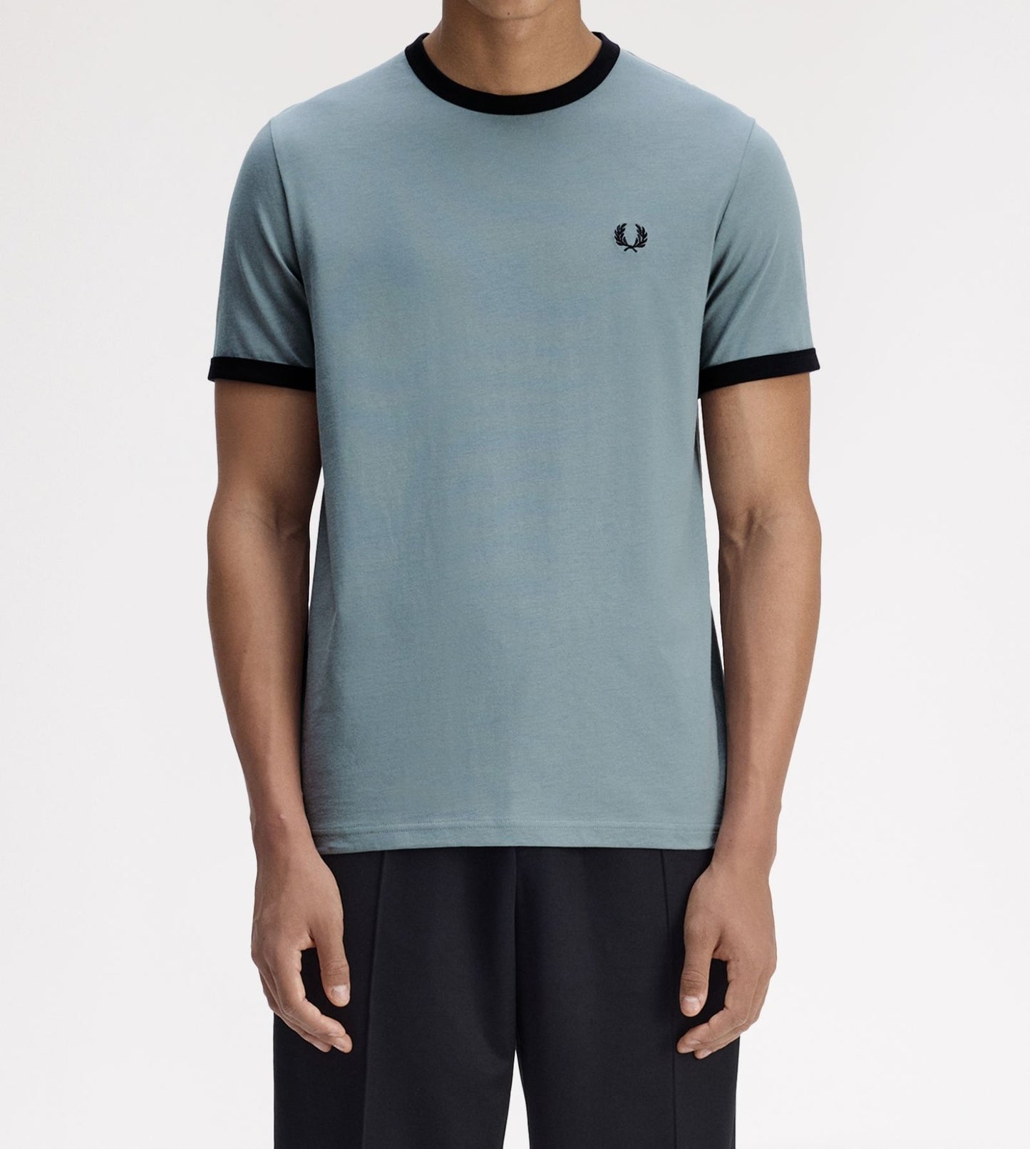 FRED PERRY RINGER COTTON T-SHIRT STOCKPORT BLUE 2XL RRP £50 BNWT