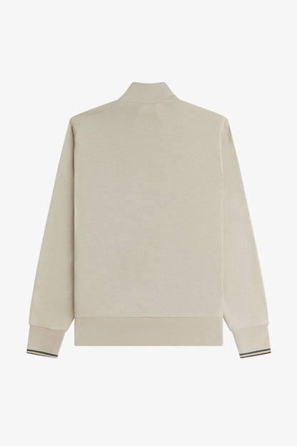 FRED PERRY QUARTER ZIP COTTON FLEECE SWEATSHIRT WARM OAT 3XL RRP £95 BNWT