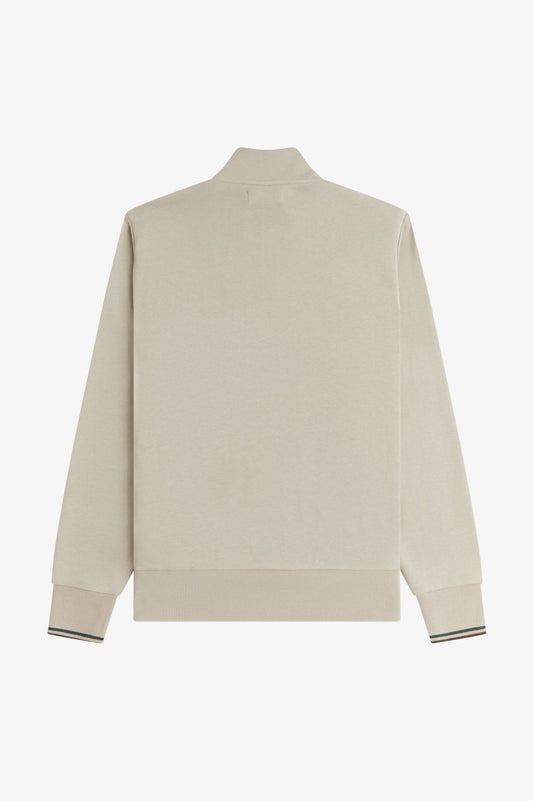 FRED PERRY QUARTER ZIP COTTON FLEECE SWEATSHIRT WARM OAT 3XL RRP £95 BNWT