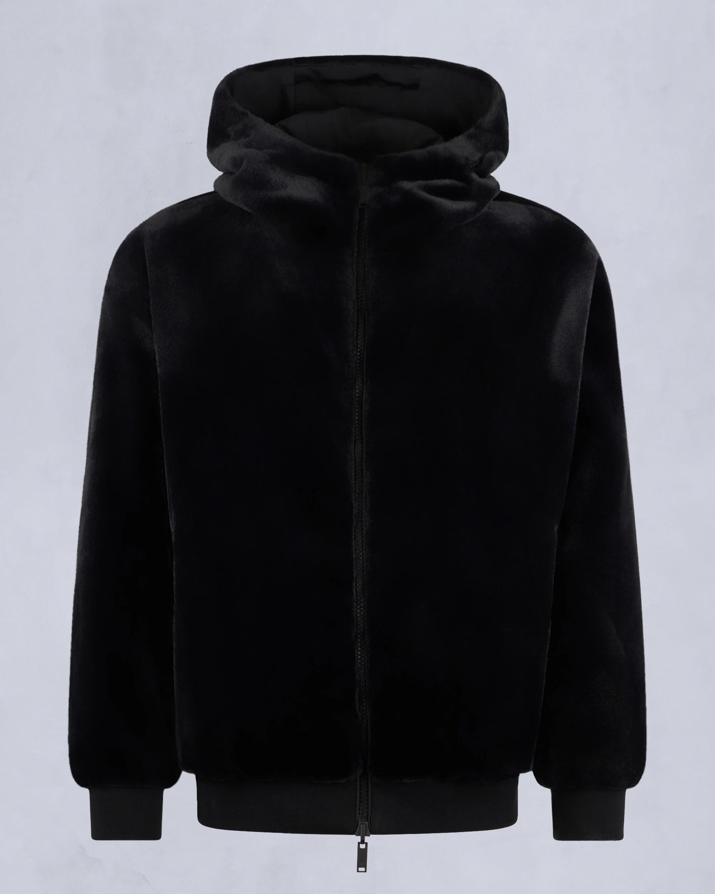 MOOSE KNUCKLES ROLAND REVERSIBLE HOODED FAUX FUR/SHELL JACKET BLACK RRP £550 BNWT