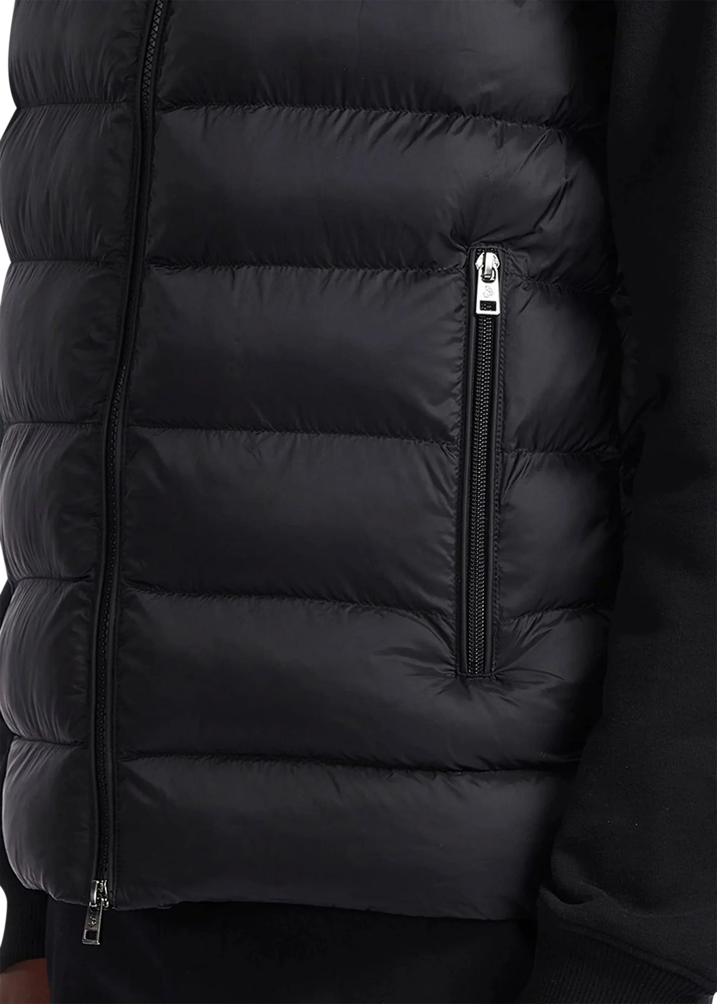 SANDBANKS FRONTIER HOODED PUFFA GILET BLACK 2XL RRP £295 BNWT