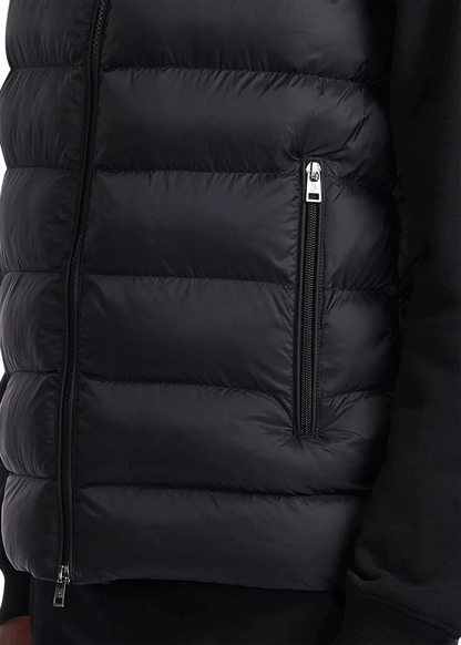 SANDBANKS FRONTIER HOODED PUFFA GILET BLACK 2XL RRP £295 BNWT