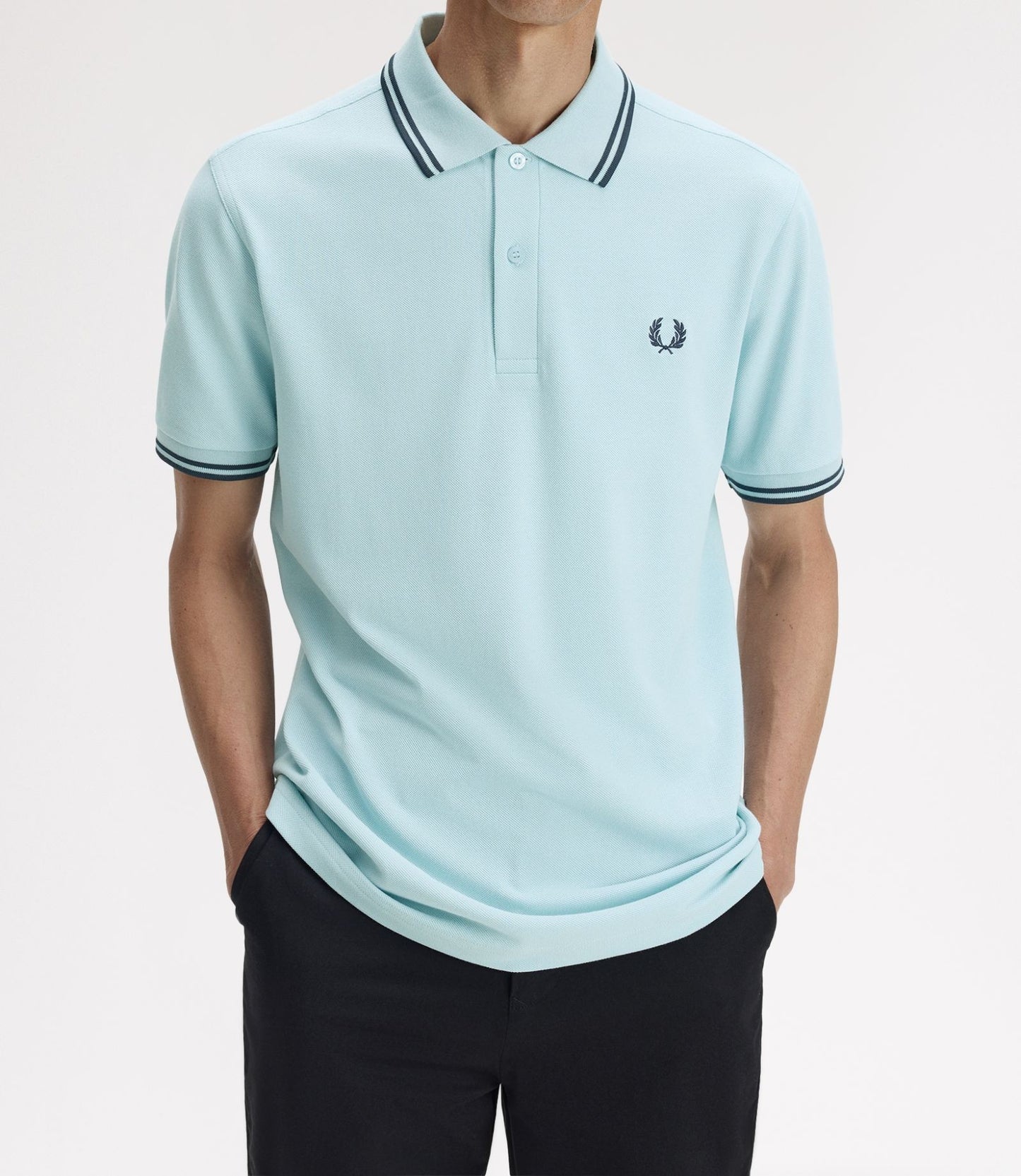 FRED PERRY TWIN TIPPED PIQUE POLO SHIRT BALLBOY BLUE/DARK AIR 3XL RRP £80 BNWT