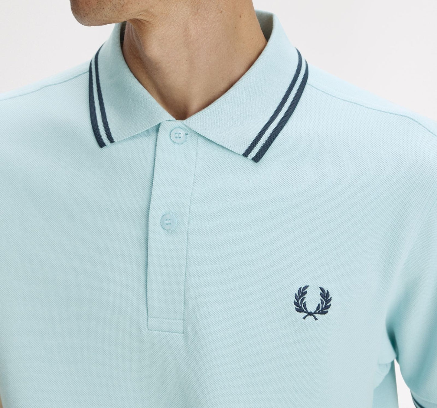 FRED PERRY TWIN TIPPED PIQUE POLO SHIRT BALLBOY BLUE/DARK AIR 3XL RRP £80 BNWT