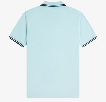 FRED PERRY TWIN TIPPED PIQUE POLO SHIRT BALLBOY BLUE/DARK AIR 3XL RRP £80 BNWT
