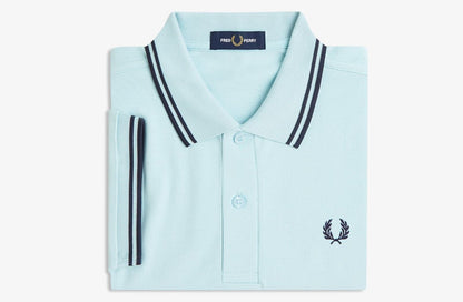 FRED PERRY TWIN TIPPED PIQUE POLO SHIRT BALLBOY BLUE/DARK AIR 3XL RRP £80 BNWT