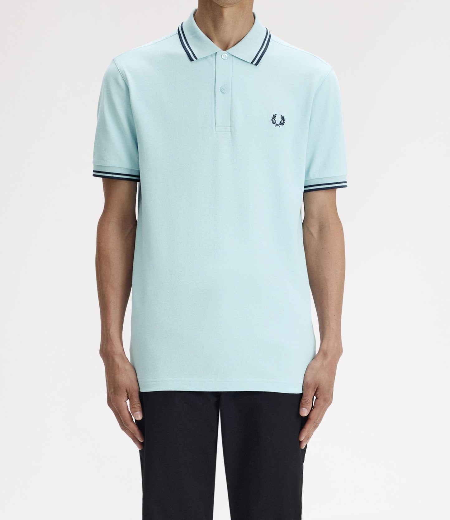 FRED PERRY TWIN TIPPED PIQUE POLO SHIRT BALLBOY BLUE/DARK AIR 3XL RRP £80 BNWT