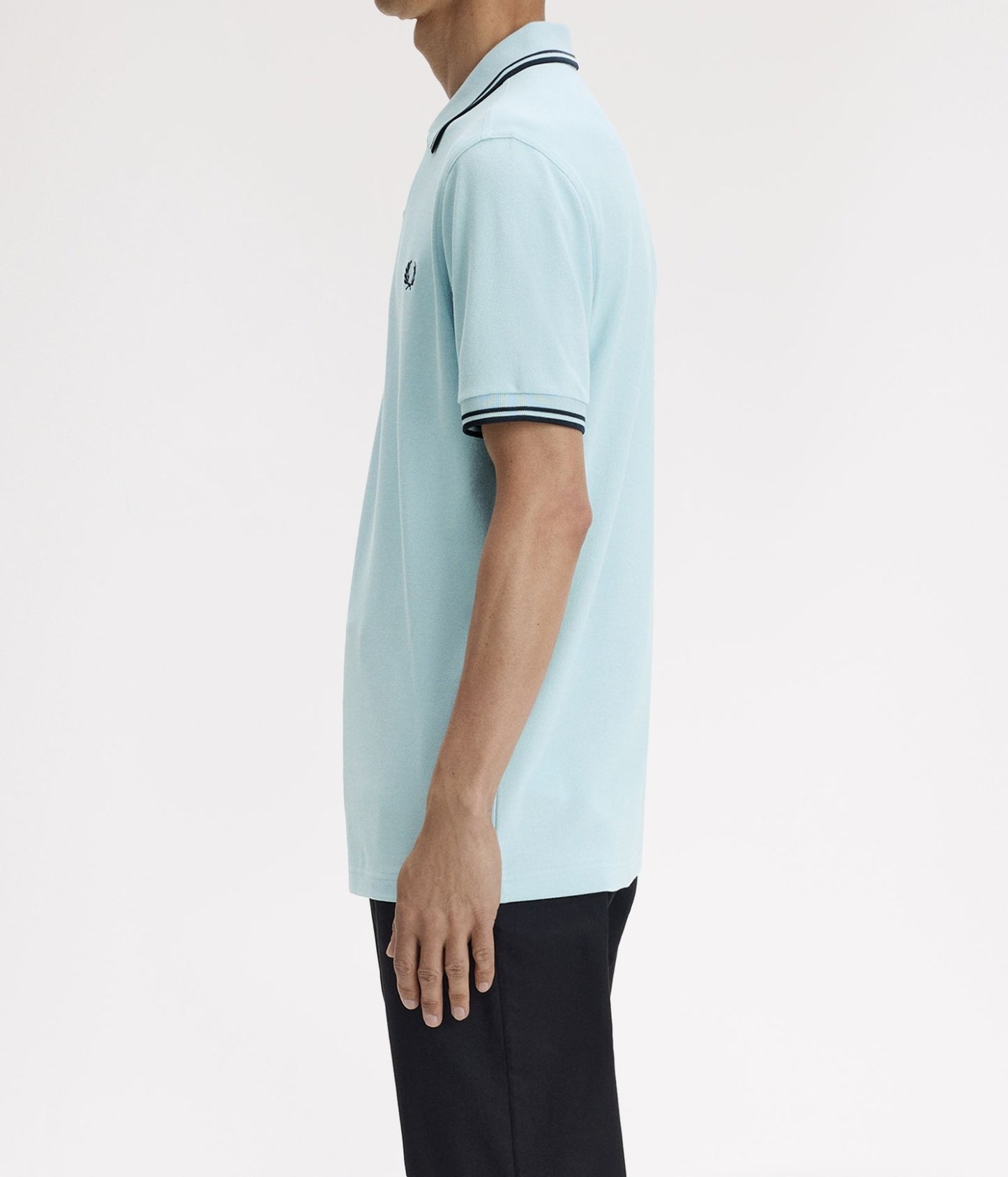 FRED PERRY TWIN TIPPED PIQUE POLO SHIRT BALLBOY BLUE/DARK AIR 3XL RRP £80 BNWT