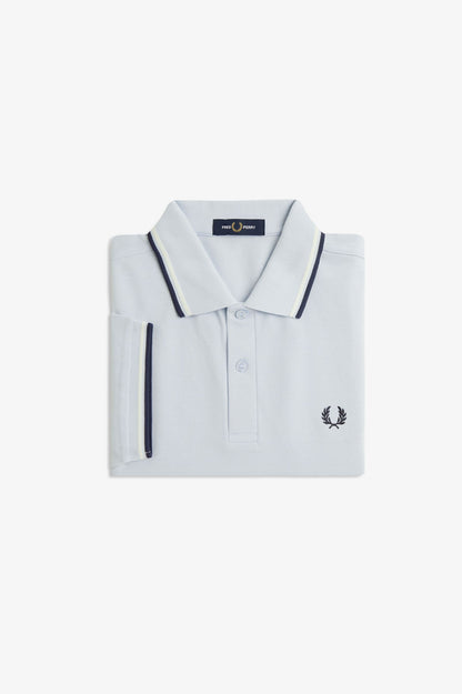 FRED PERRY TWIN TIPPED PIQUE COTTON POLO SHIRT ICE BLUE 3XL RRP £80 BNWT