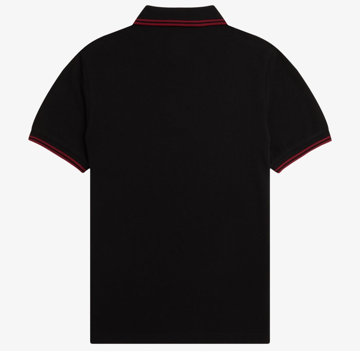 FRED PERRY TWIN TIPPED PIQUE COTTON POLO SHIRT BLACK/BURNT RED 2XL RRP £80 BNWT