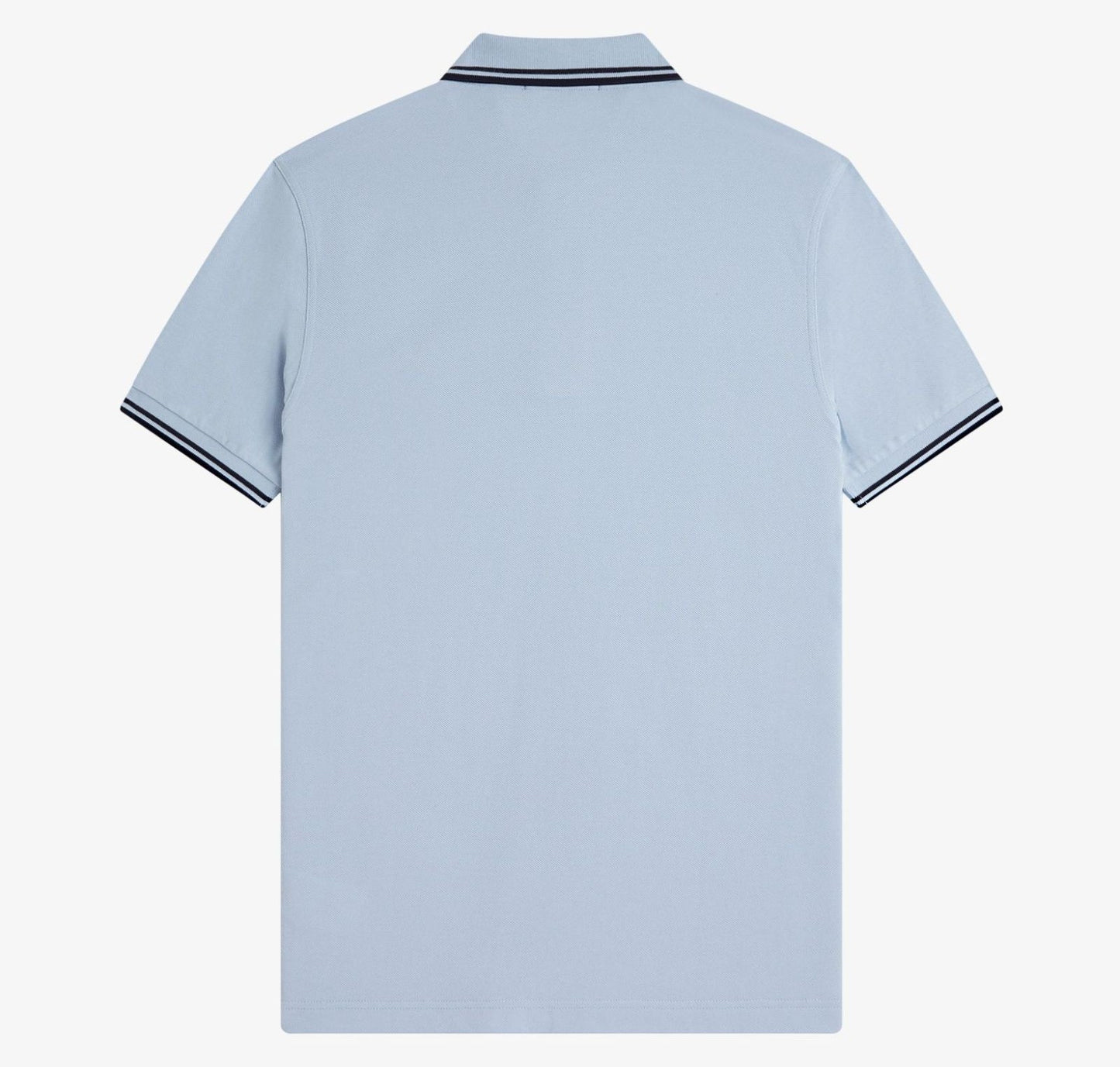 FRED PERRY TWIN TIPPED PIQUE COTTON POLO SHIRT LIGHT SMOKE BLUE/NAVY RRP £80 BNWT