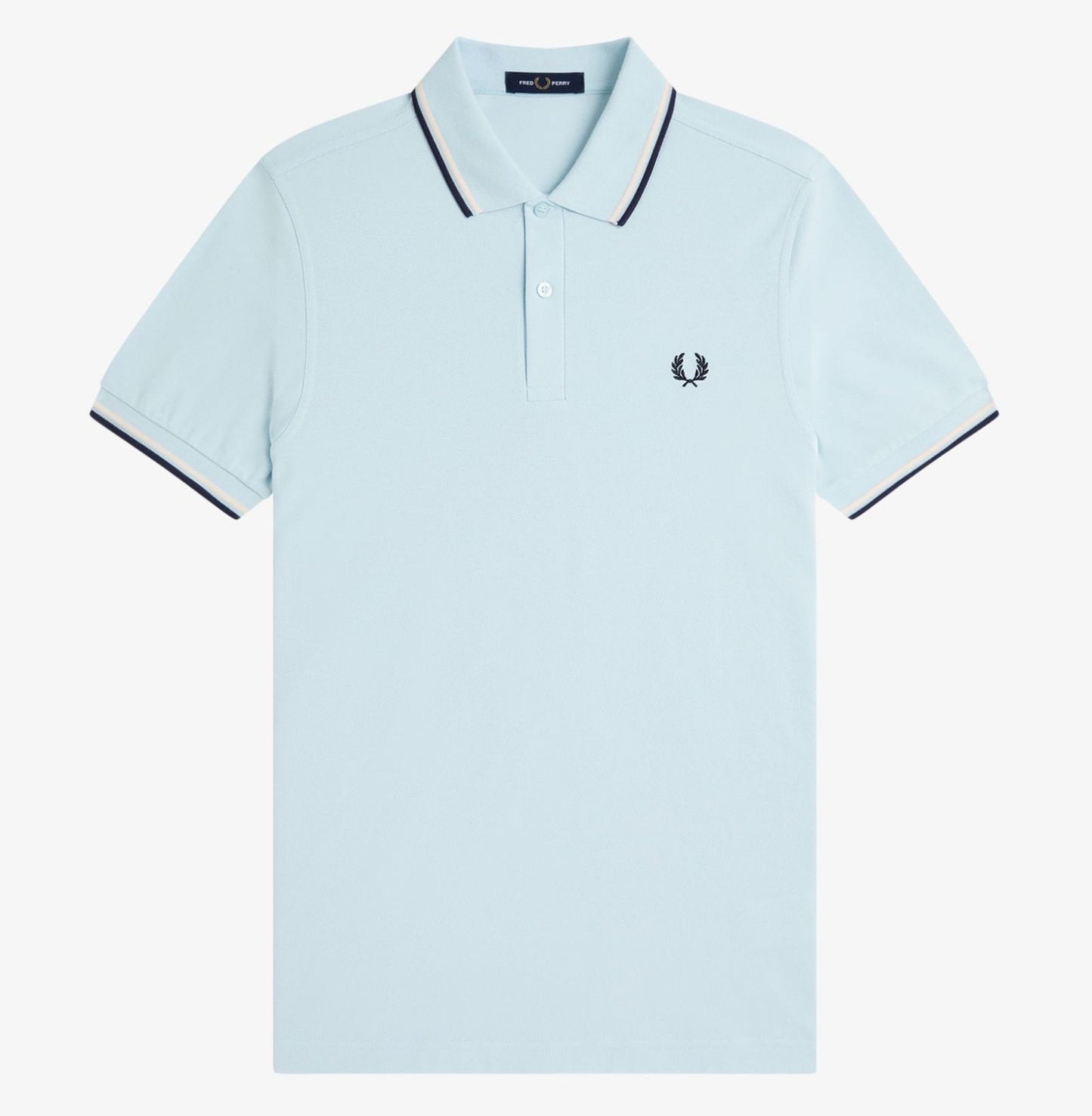 FRED PERRY TWIN TIPPED PIQUE COTTON POLO SHIRT LIGHT ICE BLUE 3XL RRP £80 BNWT