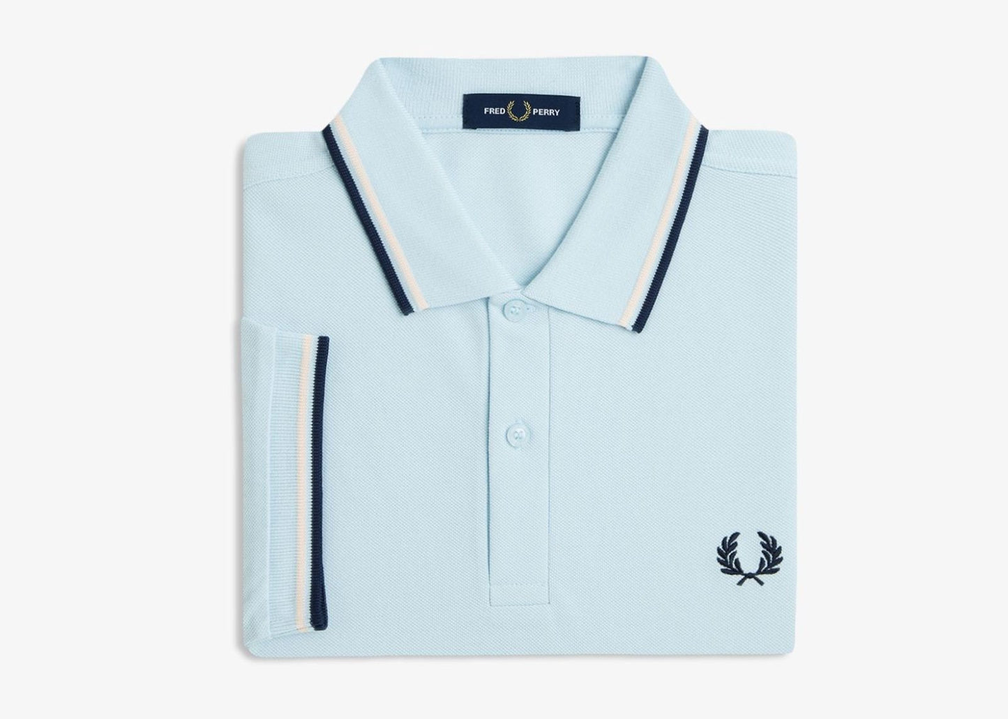 FRED PERRY TWIN TIPPED PIQUE COTTON POLO SHIRT LIGHT ICE BLUE 3XL RRP £80 BNWT