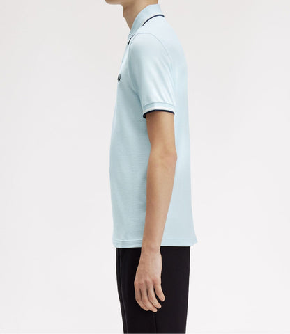 FRED PERRY TWIN TIPPED PIQUE COTTON POLO SHIRT LIGHT ICE BLUE 3XL RRP £80 BNWT