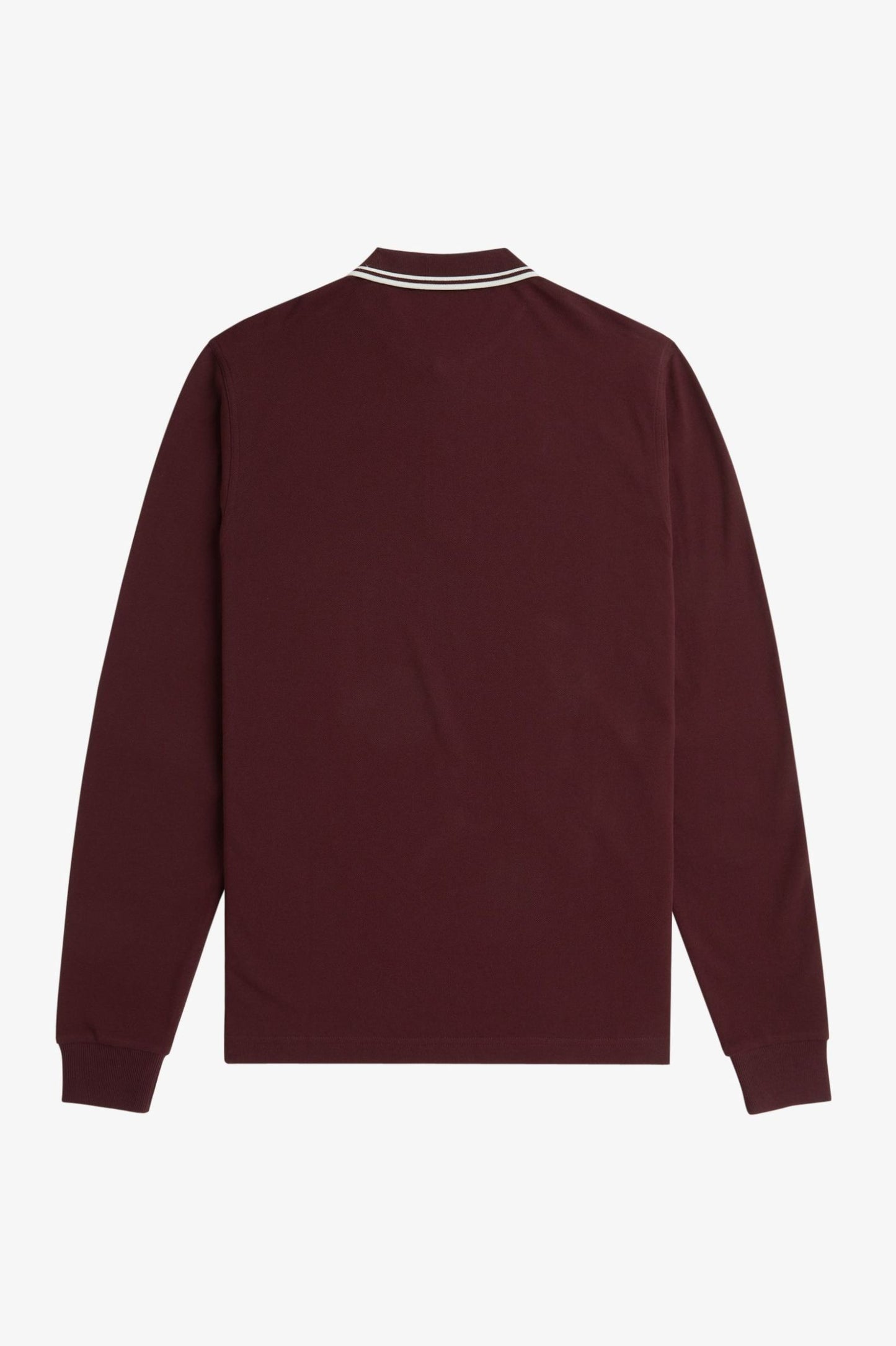 FRED PERRY PIQUE COTTON LONG SLEEVE POLO SHIRT BURGUNDY 2XL RRP £90 BNWT