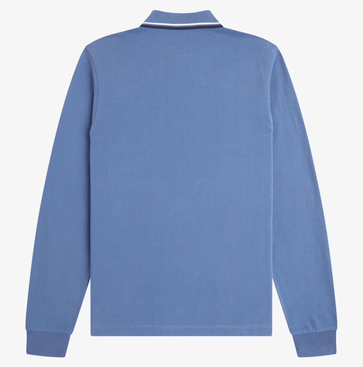 FRED PERRY TWIN TIPPED COTTON LONG SLEEVE POLO SHIRT ACE BLUE MEDIUM RRP £95 NEW