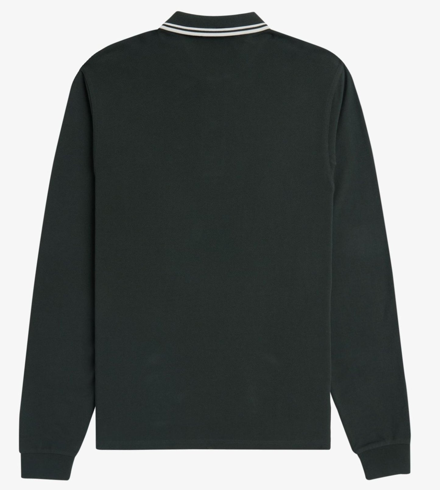 FRED PERRY TWIN TIPPED COTTON LONG SLEEVE POLO SHIRT NIGHT GREEN MEDIUM RRP £95 NEW