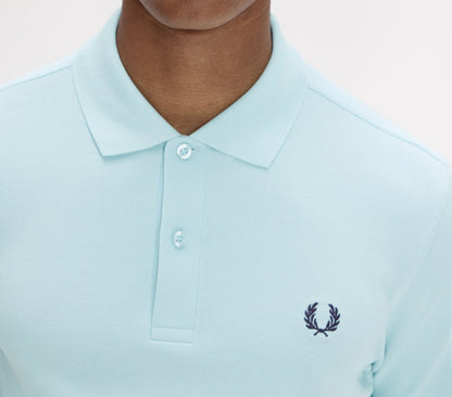 FRED PERRY PIQUE COTTON POLO SHIRT BALLBOY BLUE/DARK AIRFORCE 3XL RRP £80 BNWT